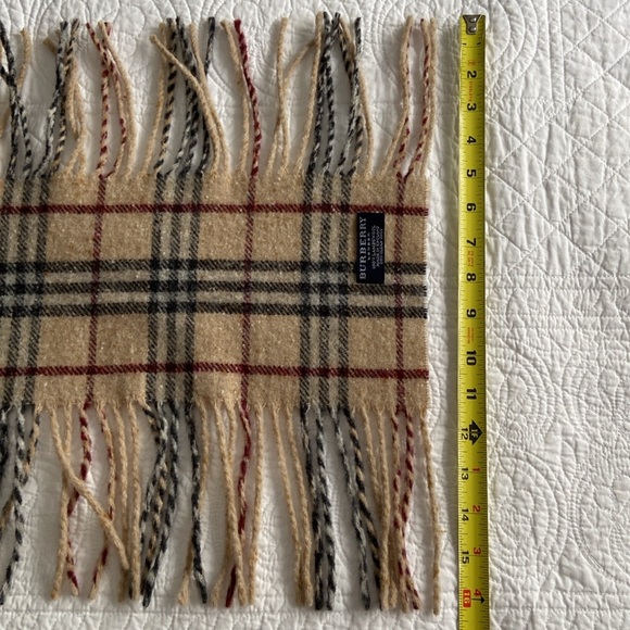 Burberry Happy Scarf Double Fringe Nova Check Lambswool Extra Long - Picture 9 of 15